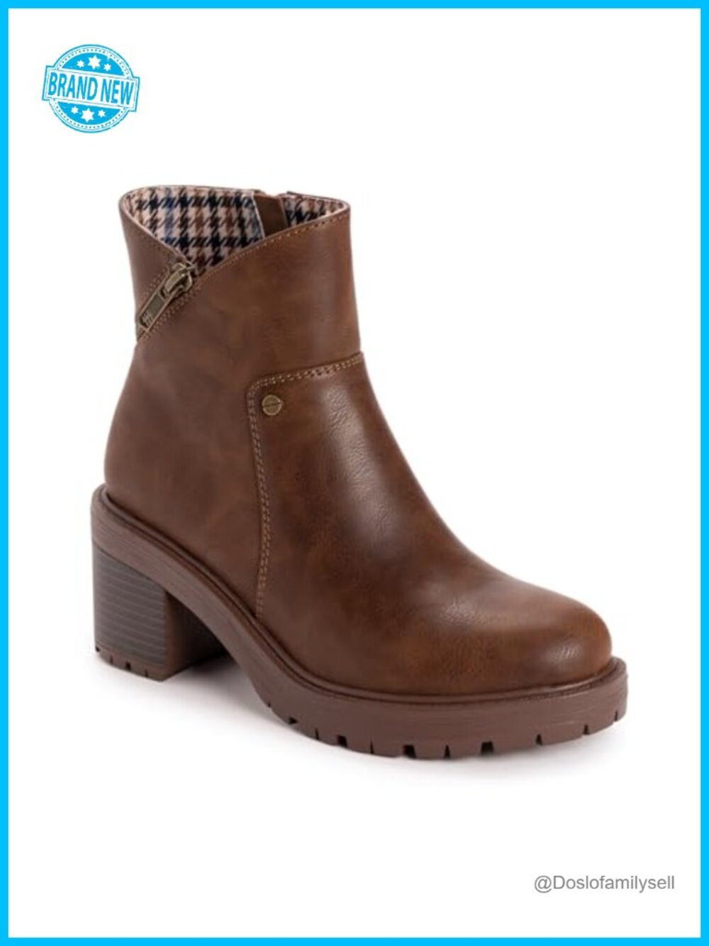 Side Zip Ankle Bootie Memory Foam Knit Cuff Round Toe Women's Booties